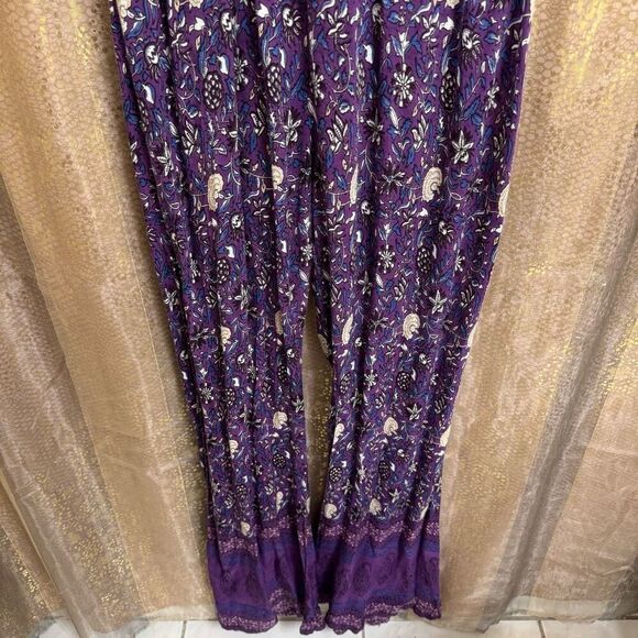 Jens Pirate Booty X Free People Island Fever Flare Jumpsuit Purple Size Medium - Picture 2 of 10